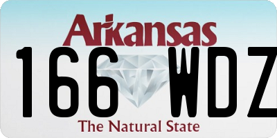 AR license plate 166WDZ