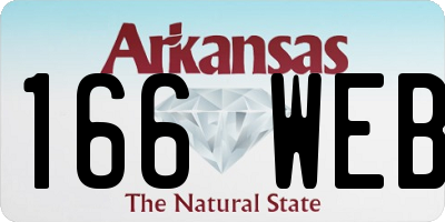 AR license plate 166WEB