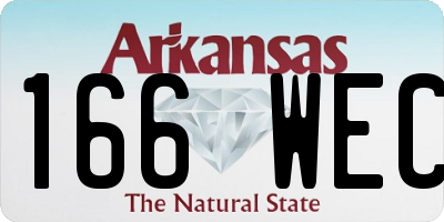AR license plate 166WEC