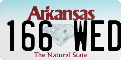 AR license plate 166WED