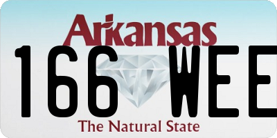 AR license plate 166WEE