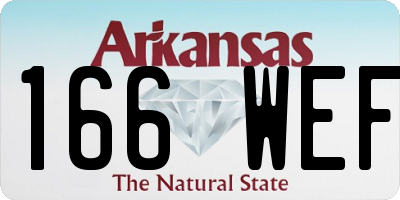 AR license plate 166WEF