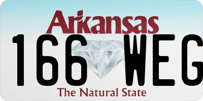 AR license plate 166WEG