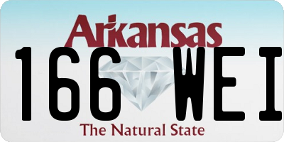 AR license plate 166WEI