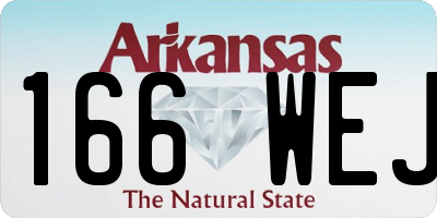 AR license plate 166WEJ