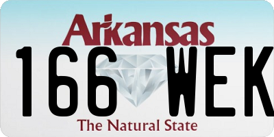 AR license plate 166WEK