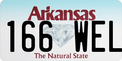 AR license plate 166WEL