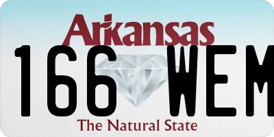 AR license plate 166WEM