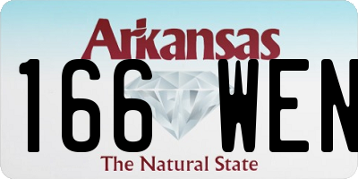 AR license plate 166WEN