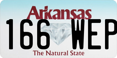 AR license plate 166WEP