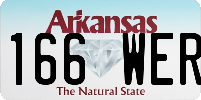 AR license plate 166WER