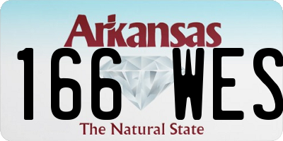 AR license plate 166WES