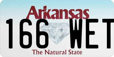 AR license plate 166WET