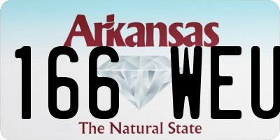 AR license plate 166WEU