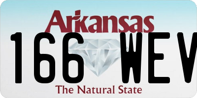 AR license plate 166WEV