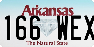 AR license plate 166WEX