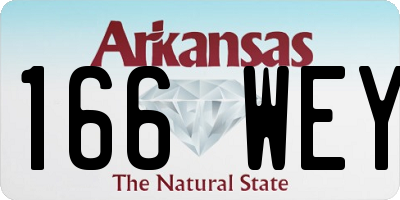 AR license plate 166WEY