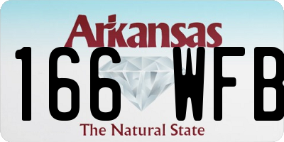 AR license plate 166WFB