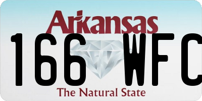 AR license plate 166WFC