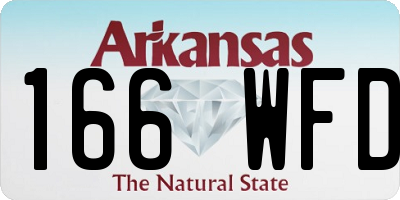 AR license plate 166WFD