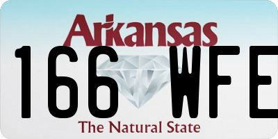 AR license plate 166WFE