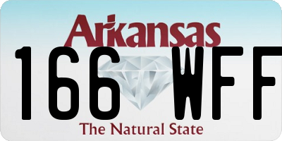 AR license plate 166WFF