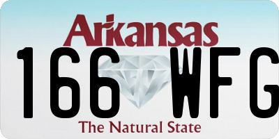 AR license plate 166WFG