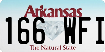 AR license plate 166WFI
