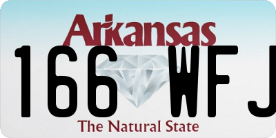 AR license plate 166WFJ