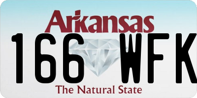 AR license plate 166WFK