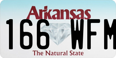 AR license plate 166WFM