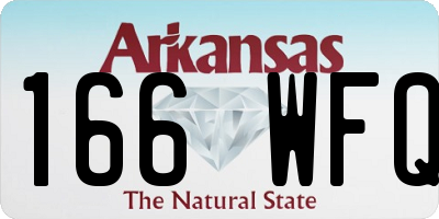 AR license plate 166WFQ