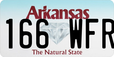 AR license plate 166WFR