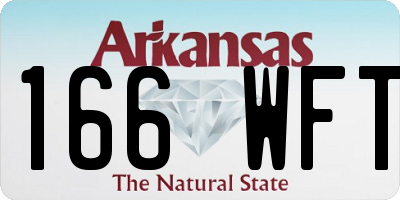 AR license plate 166WFT