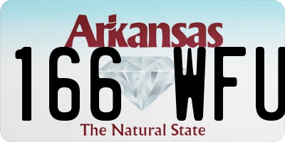 AR license plate 166WFU