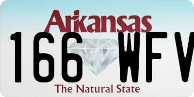 AR license plate 166WFV