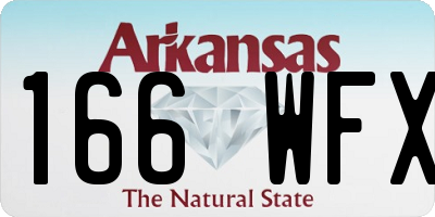 AR license plate 166WFX