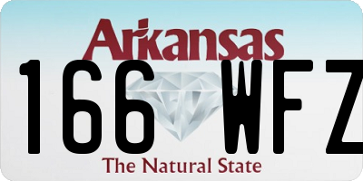 AR license plate 166WFZ
