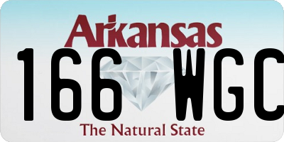 AR license plate 166WGC