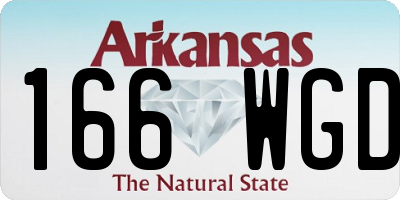 AR license plate 166WGD