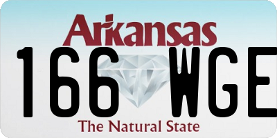 AR license plate 166WGE