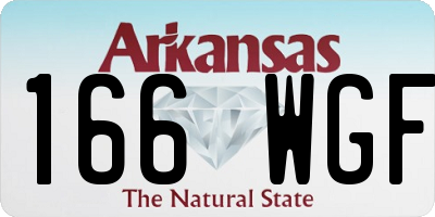 AR license plate 166WGF