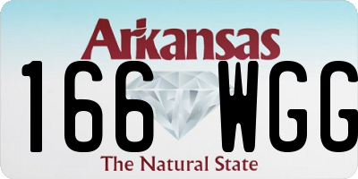 AR license plate 166WGG