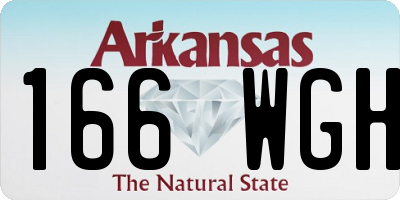 AR license plate 166WGH