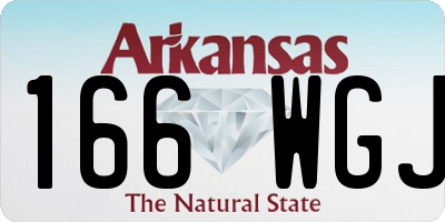 AR license plate 166WGJ