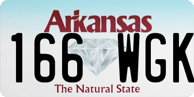 AR license plate 166WGK