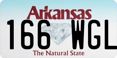 AR license plate 166WGL