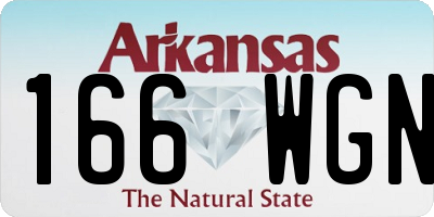 AR license plate 166WGN