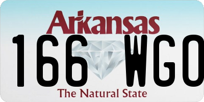 AR license plate 166WGO
