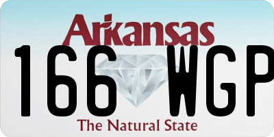AR license plate 166WGP